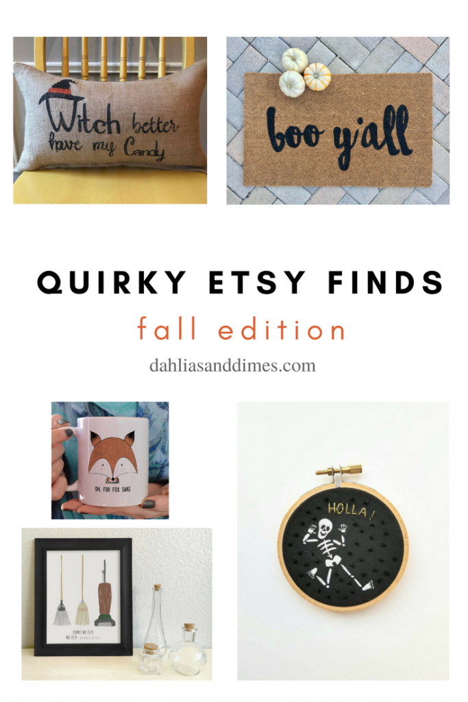 quirky etsy fall finds | fall decor
