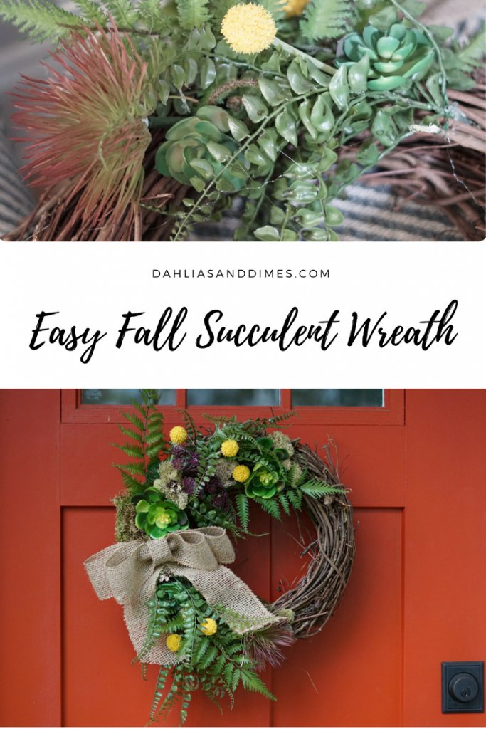 easy, affordable fall succulent wreath tutorial