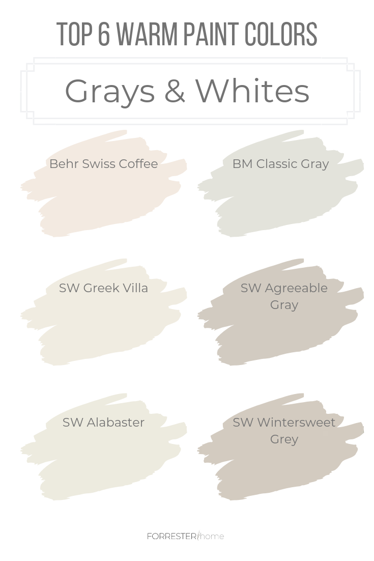warm gray and white paint